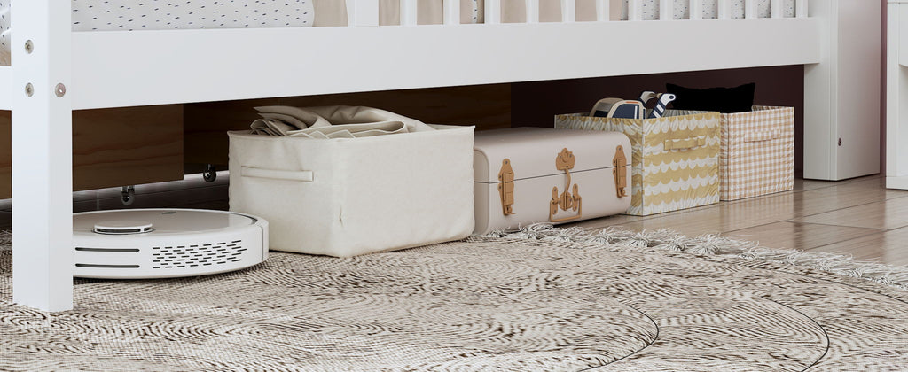 Twin Storage Bed with Headboard Rack & Under-Bed Drawers - Multiple Colors