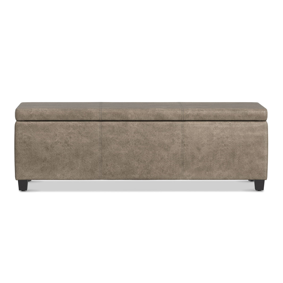 Avalon Contemporary Storage Ottoman Bench with Large Storage - Black, Dark Brown, Dark Gray