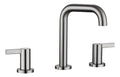Brushed Nickel Bathroom Faucet with Two Handles & Pop Up Drain - Supply Lines Included