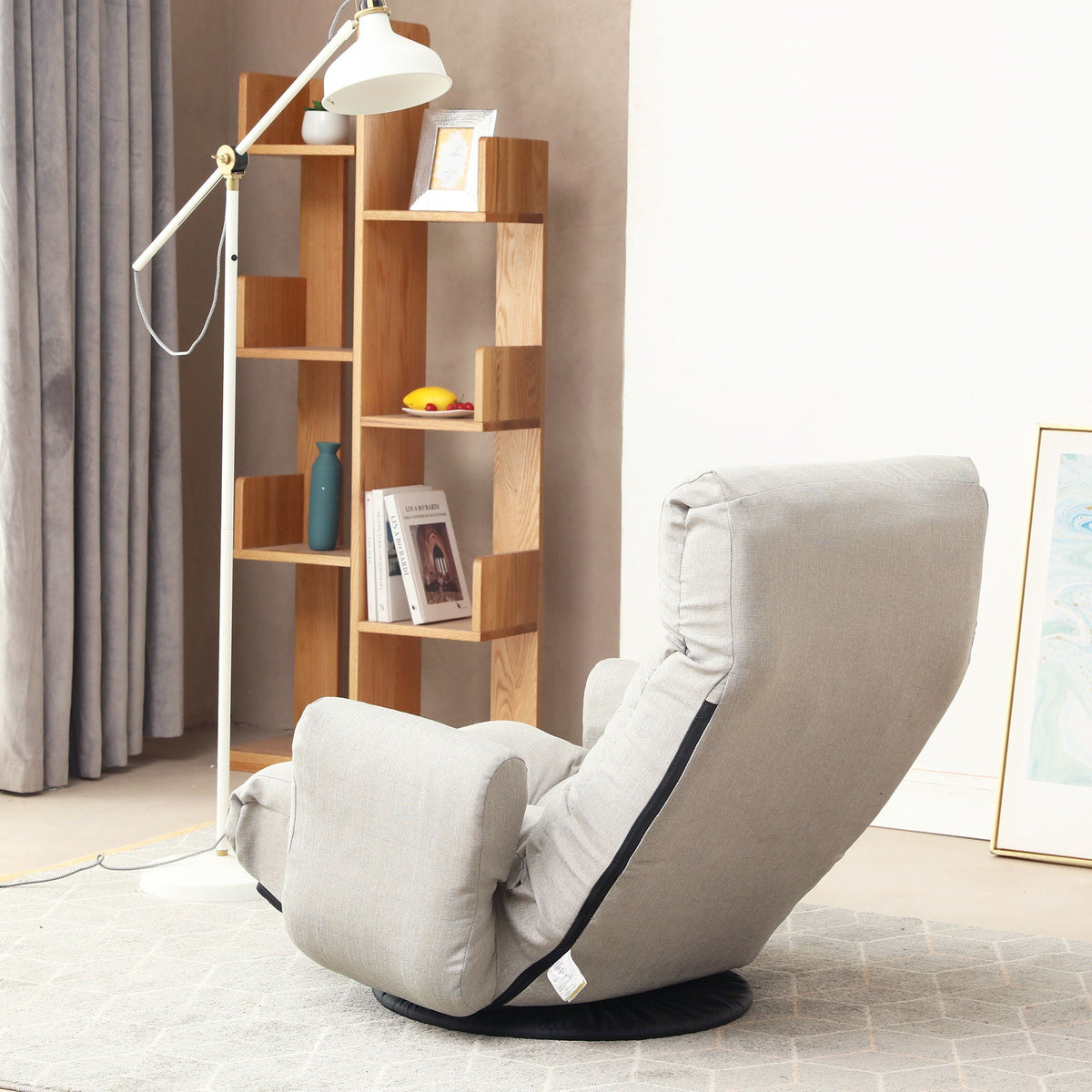 Modern With Metal Frame Swivel Game Lounge Chair With Adjustable Headrest