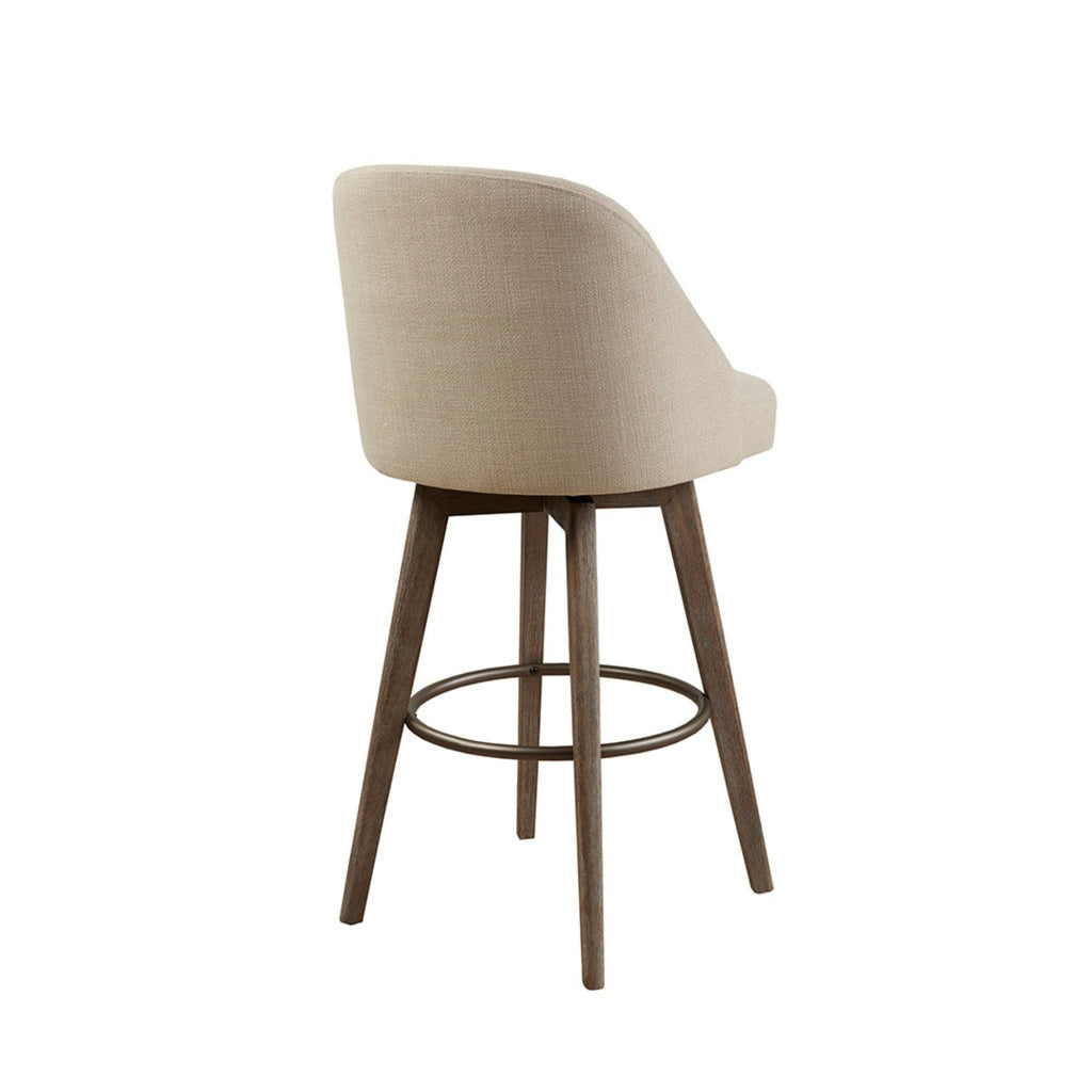 Bar Stool With Swivel Seat with 360-Degree Rotation - Sand