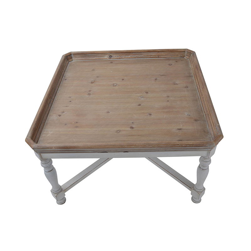 Narrow Alcott Side Table with Durable Fir Wood Construction - Light Brown