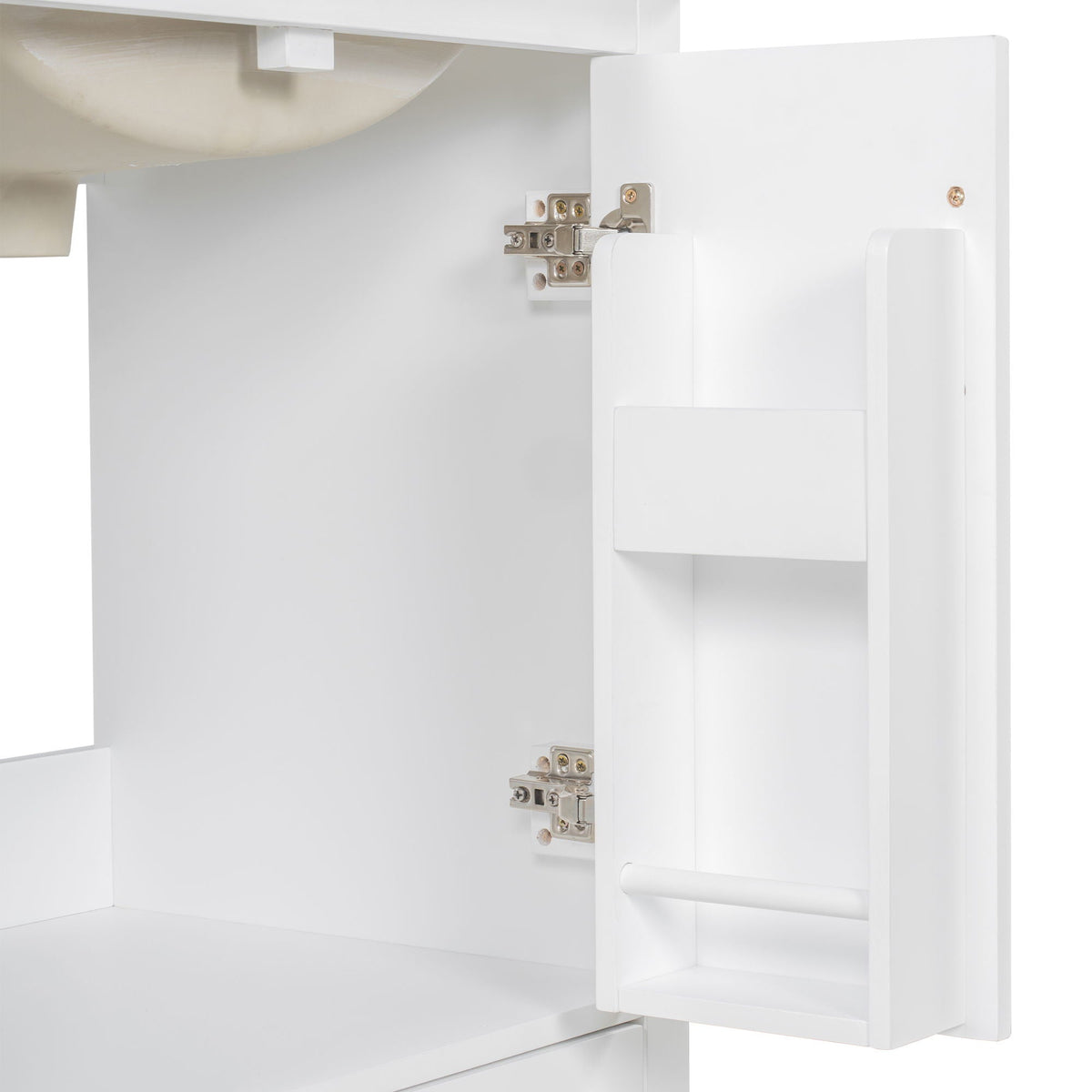Bathroom Vanity with Sink and Soft Close Doors - White, Black, Green, or Gray