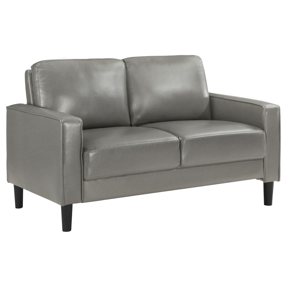 Ruth 2-piece Upholstered Track Arm Sofa Set Grey