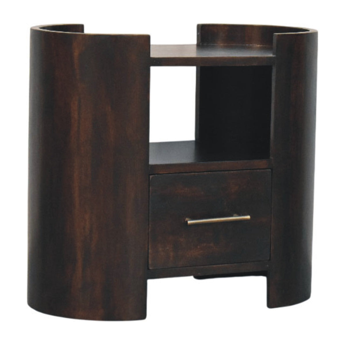 Solid Wood Valencia Bedside Nightstand with Velvet Mocha Finish