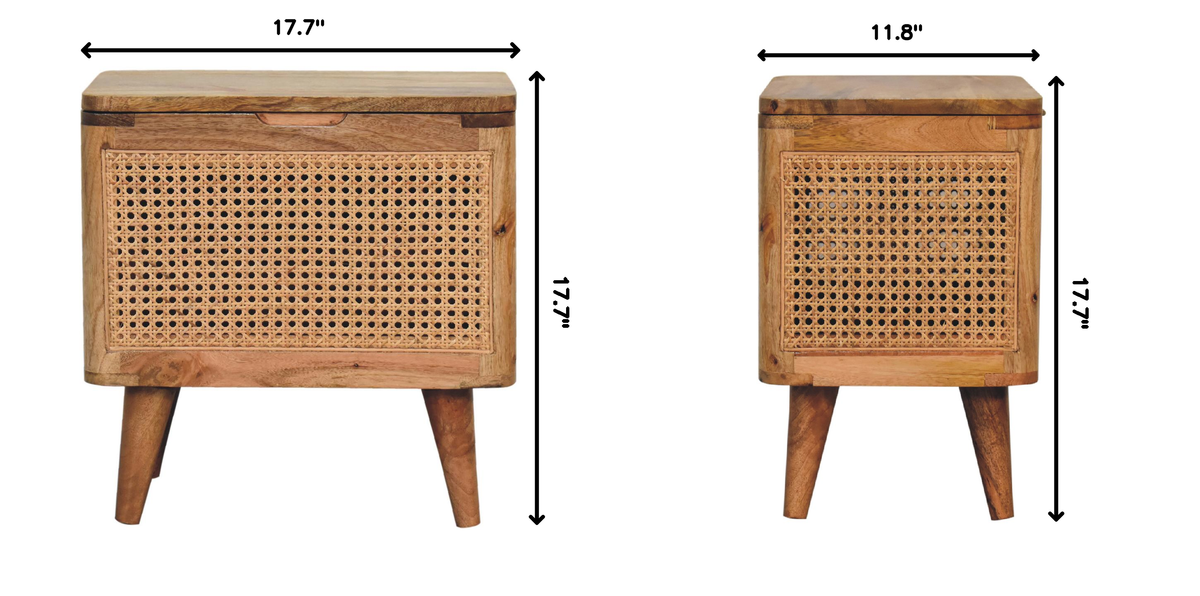 Soli Wood Larissa Lid-up Storage Stool with Hidden Storage - Oak-ish