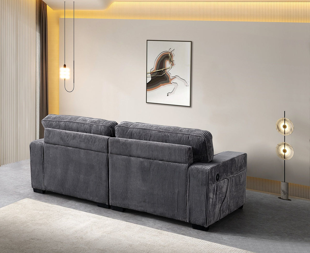 Exceptional Comfort Loveseat with Adjustable Headrests - Beige or Dark Gray