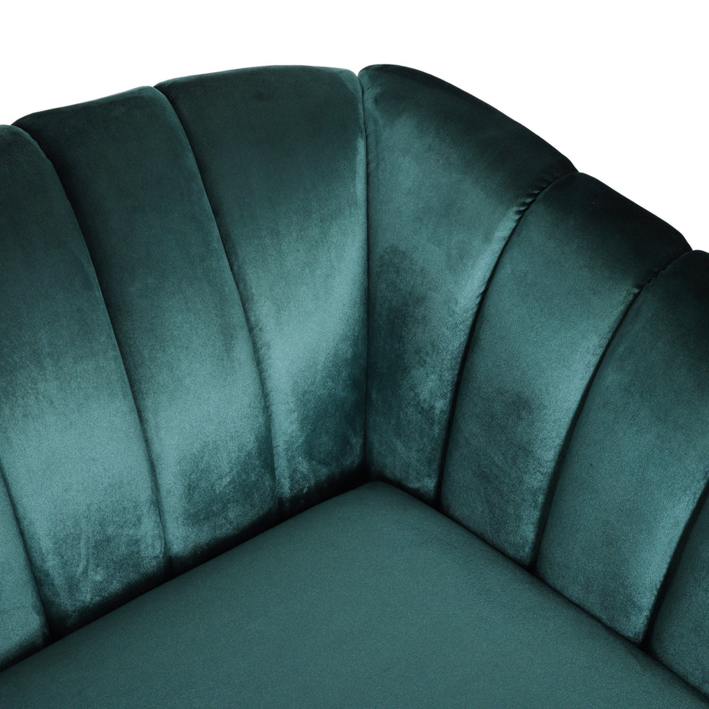 Contemporary 3 Seater Sofa with Button Tufted Accents - Dark Green or Beige