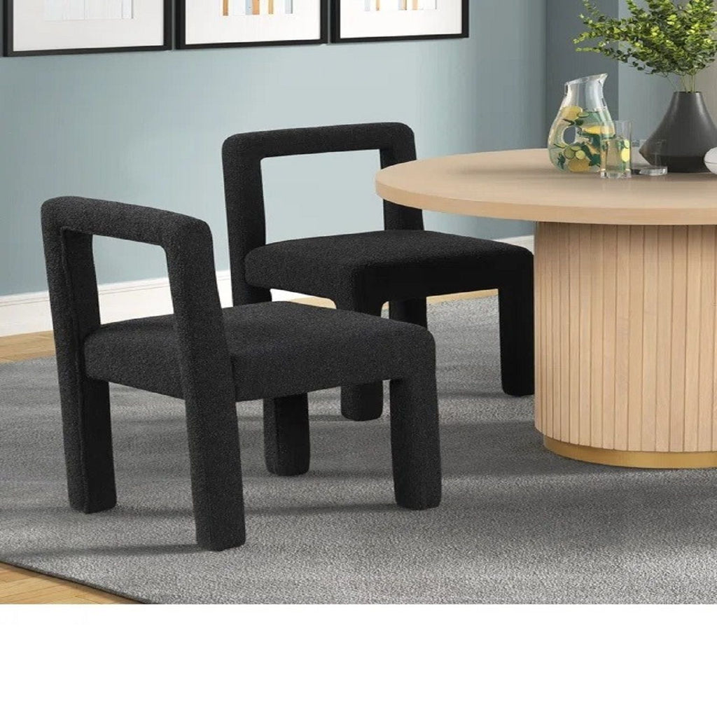 Dining Chairs with Square Open Back - Set of 2