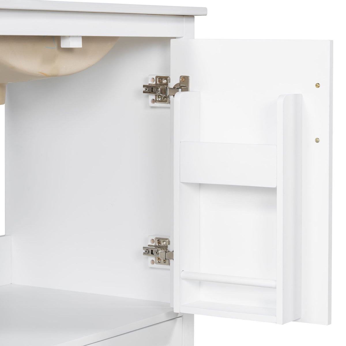 Bathroom Vanity with Sink and Soft Close Doors - White, Black, Green, or Gray
