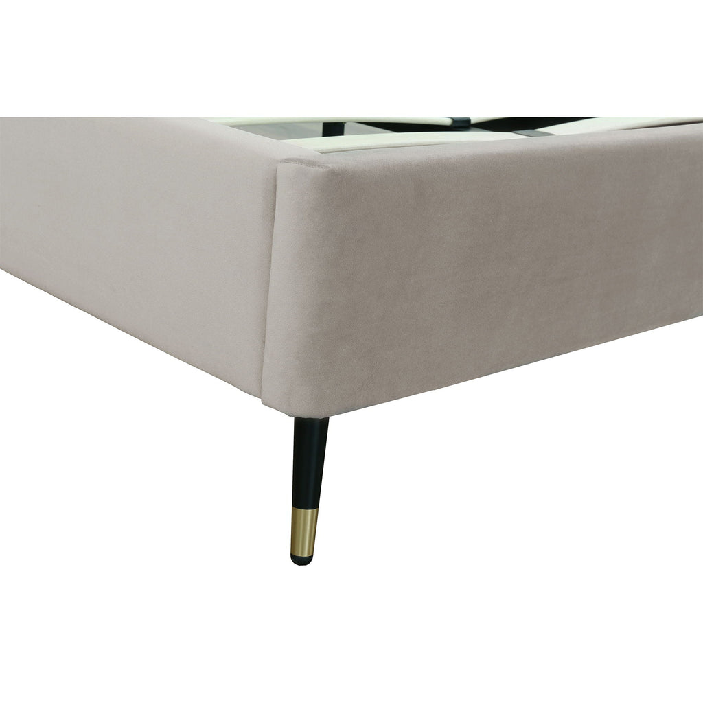 Upholstered Bed with Headboard and Slats - Multiple Colors