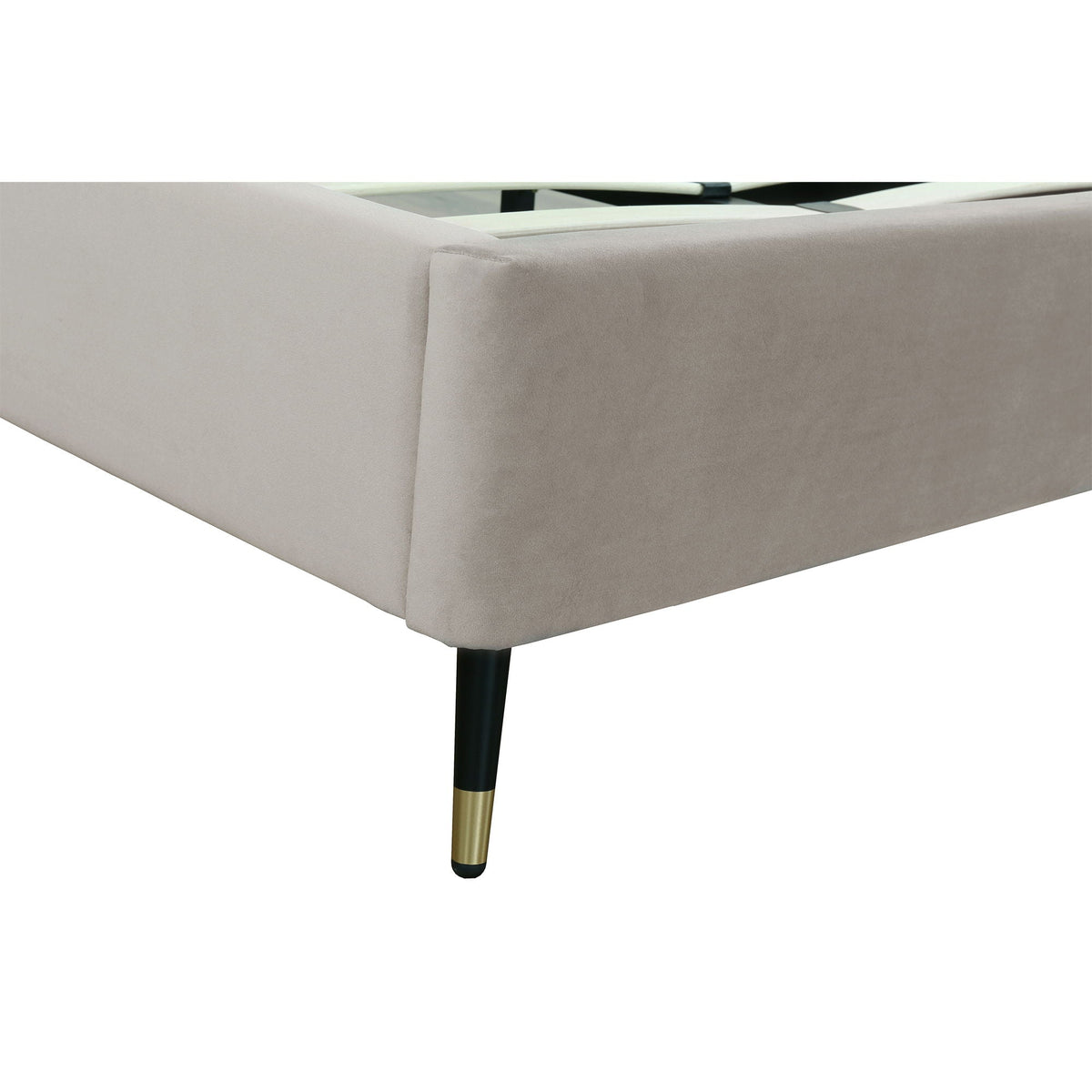 Upholstered Bed with Headboard and Slats - Multiple Colors