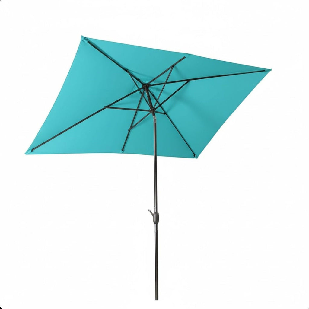 Rectangular Patio Umbrella with Crank Tilt - UV-Resistant Canopy