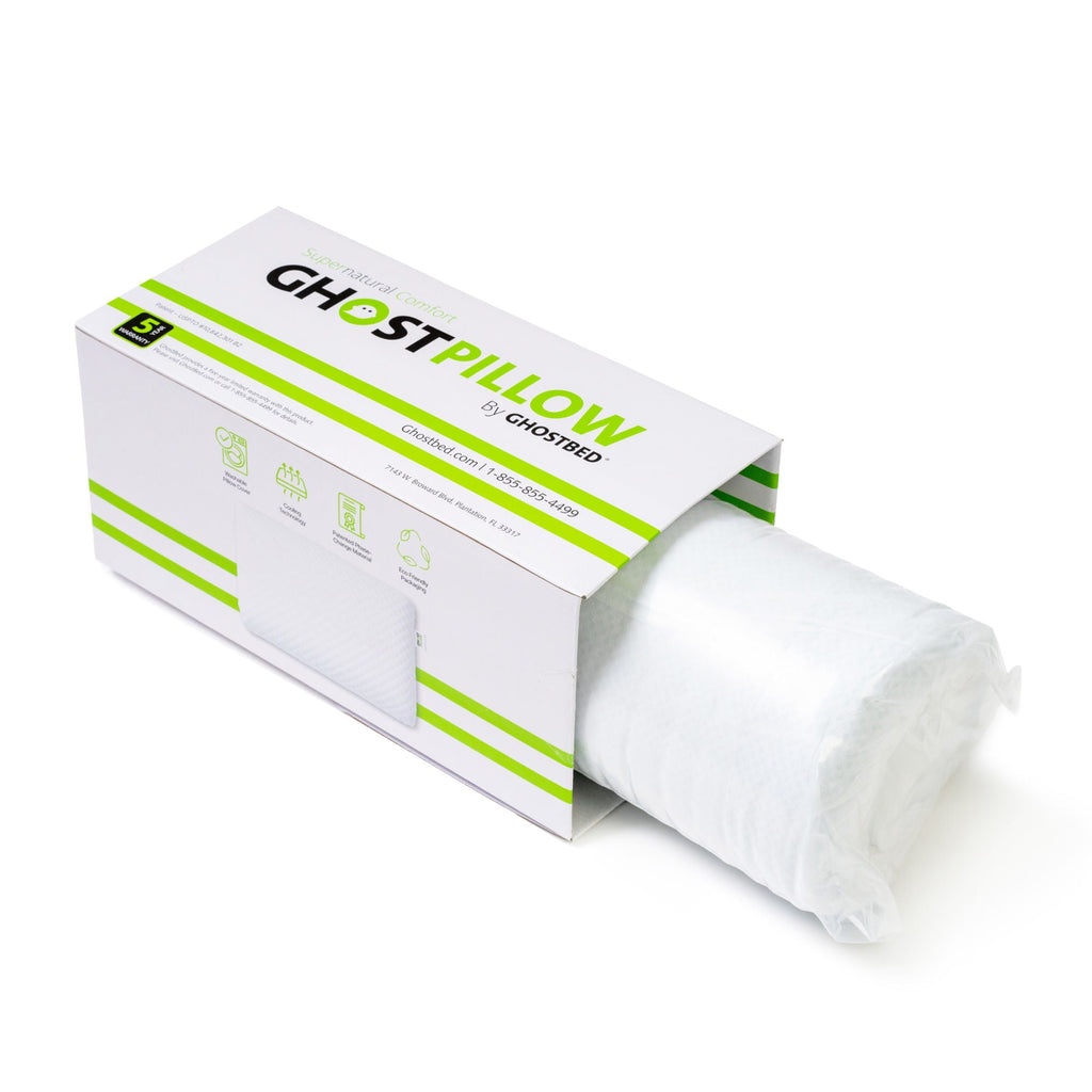 Gel Memory Foam Cooling Bed Pillow with Phase Change Technology - White