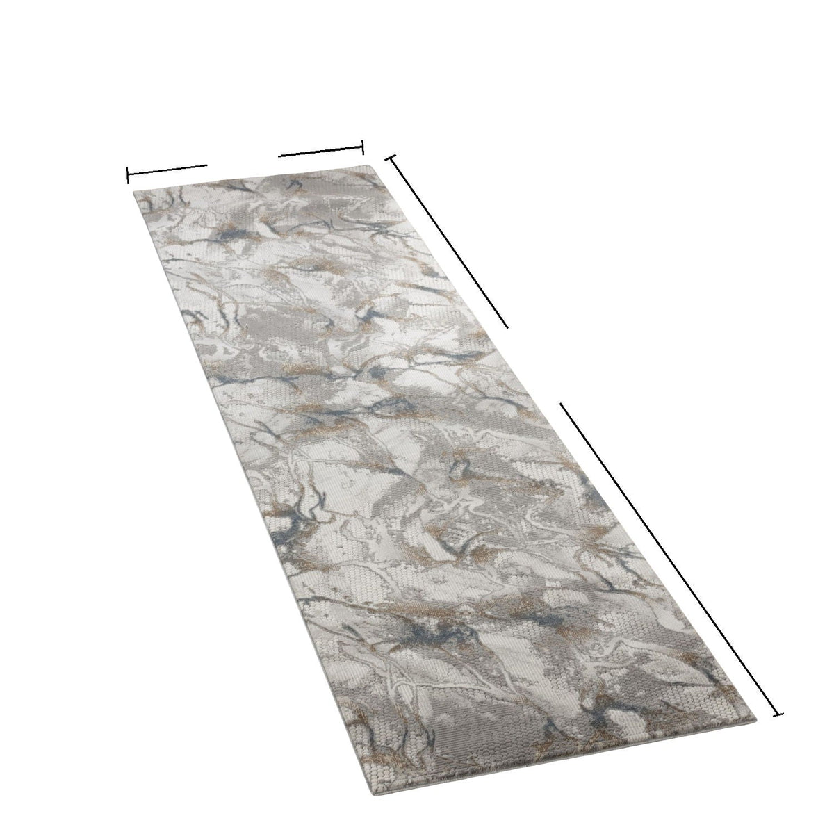 Geometrix Area Rug with 3D Effect - Gray