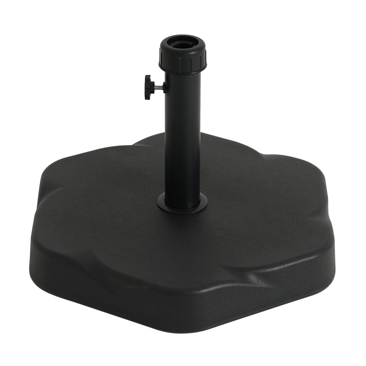 Hex Shape Outdoor 65-Pound Umbrella Base with Resin and Concrete - Outdoor