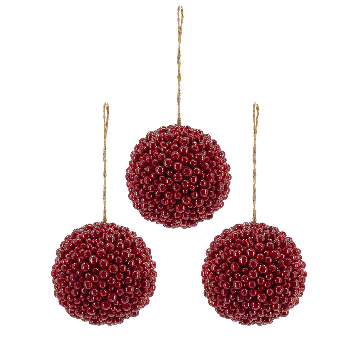 6.5" Traditional Red Berry Ball Accessory with Foam Construction - Red