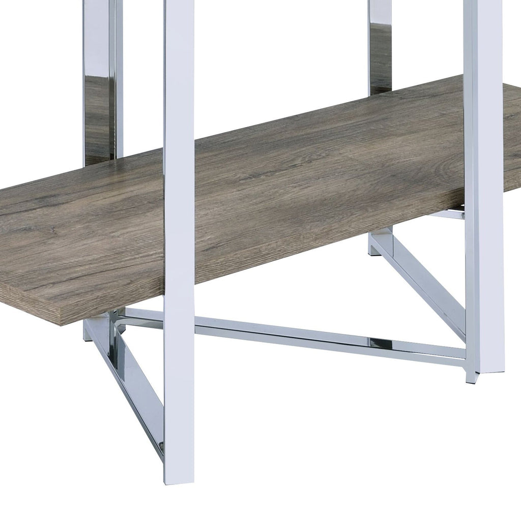 Libby Rectangular Etagere Bookshelf with Metal Frame
