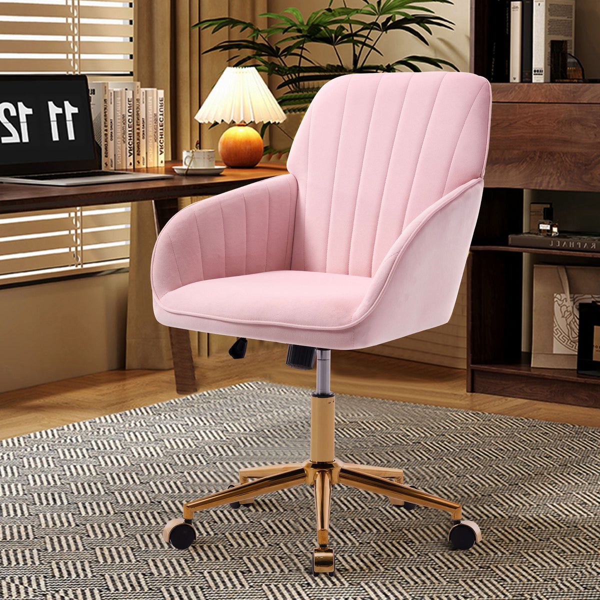 Ergonomic Swivel Office Chair with Memory Foam Seat - Multiple Colors