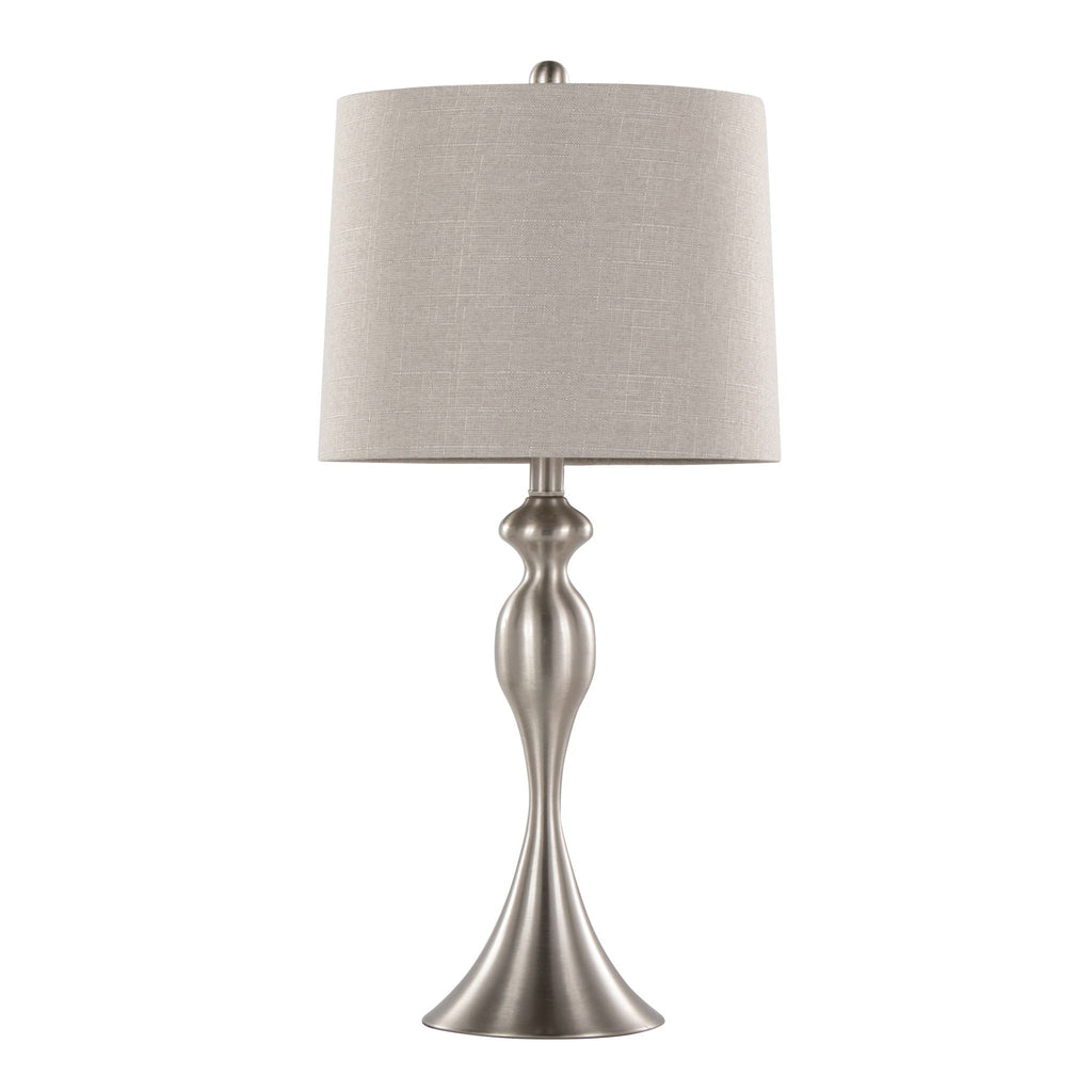 Ashland Contemporary Table Lamp Set with Double-Layer Shade - Multiple Colors