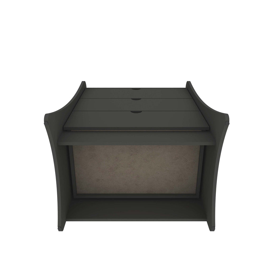 Nightstand with 3 Drawers and Quiet Glide - White or Dark Gray