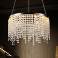 16-Inch Crystal LED Chandelier with Adjustable Height - Chrome/Transparent
