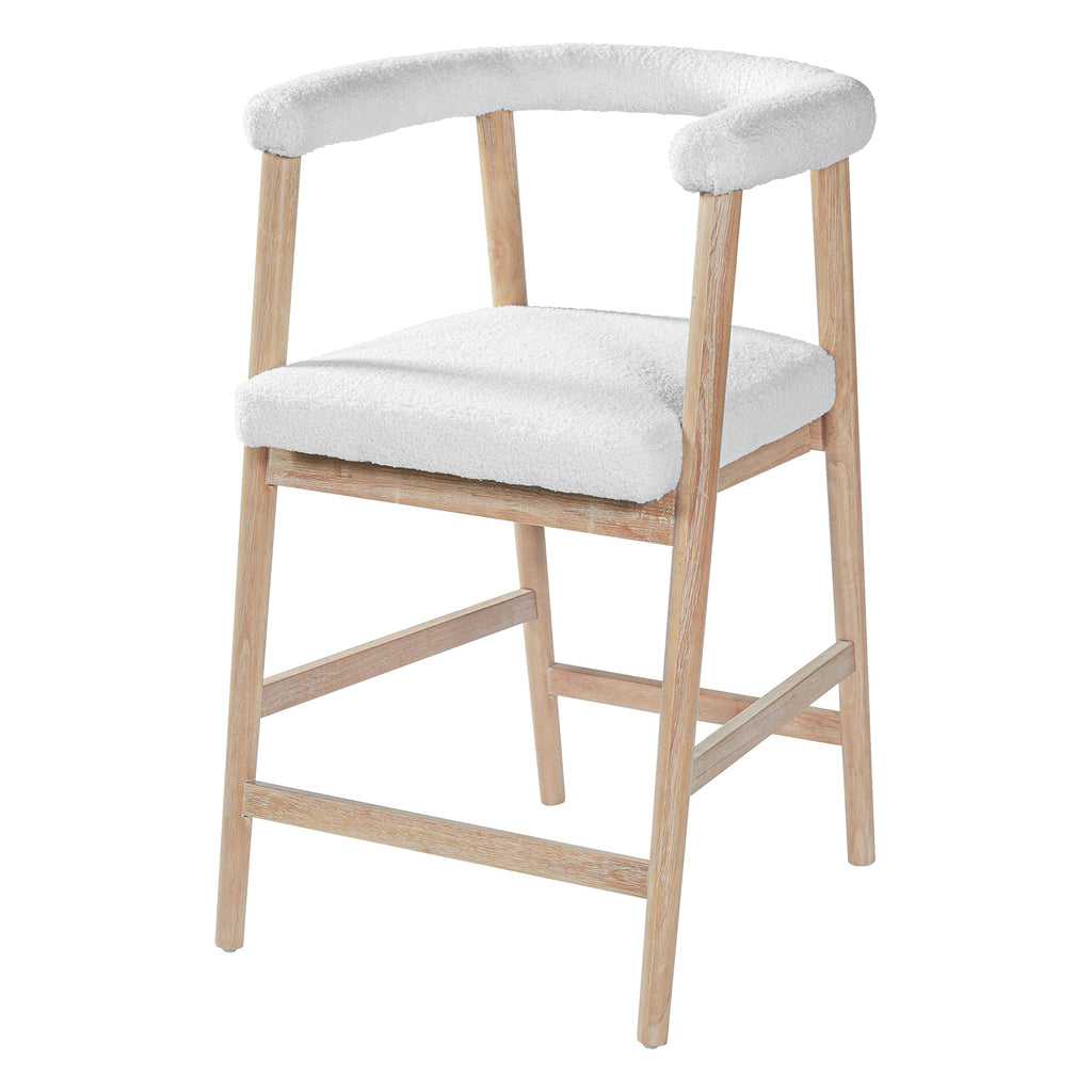 Natural 25" Seat Height Bar Stools with Back, Set of 2