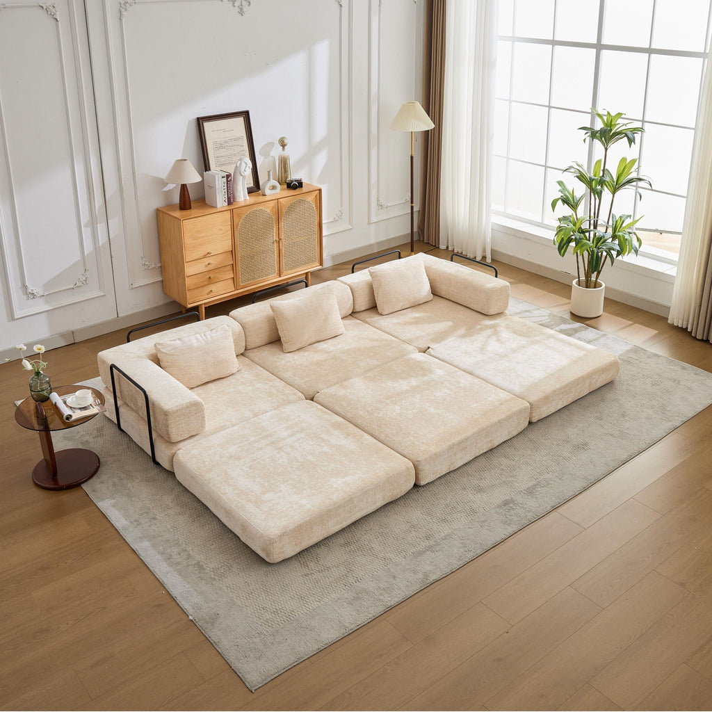 Convertible Floor Sofa Bed with Modular Design - Multiple Colors