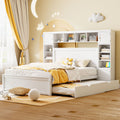 Queen Cabinet Bed with Storage, Drawers, and Charging Outlets - Multiple Colors