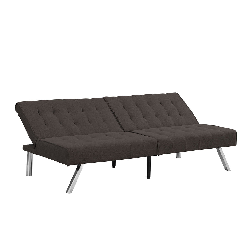 Modern Sofa Bed with Wood Frame and Stainless Legs - Multiple Colors