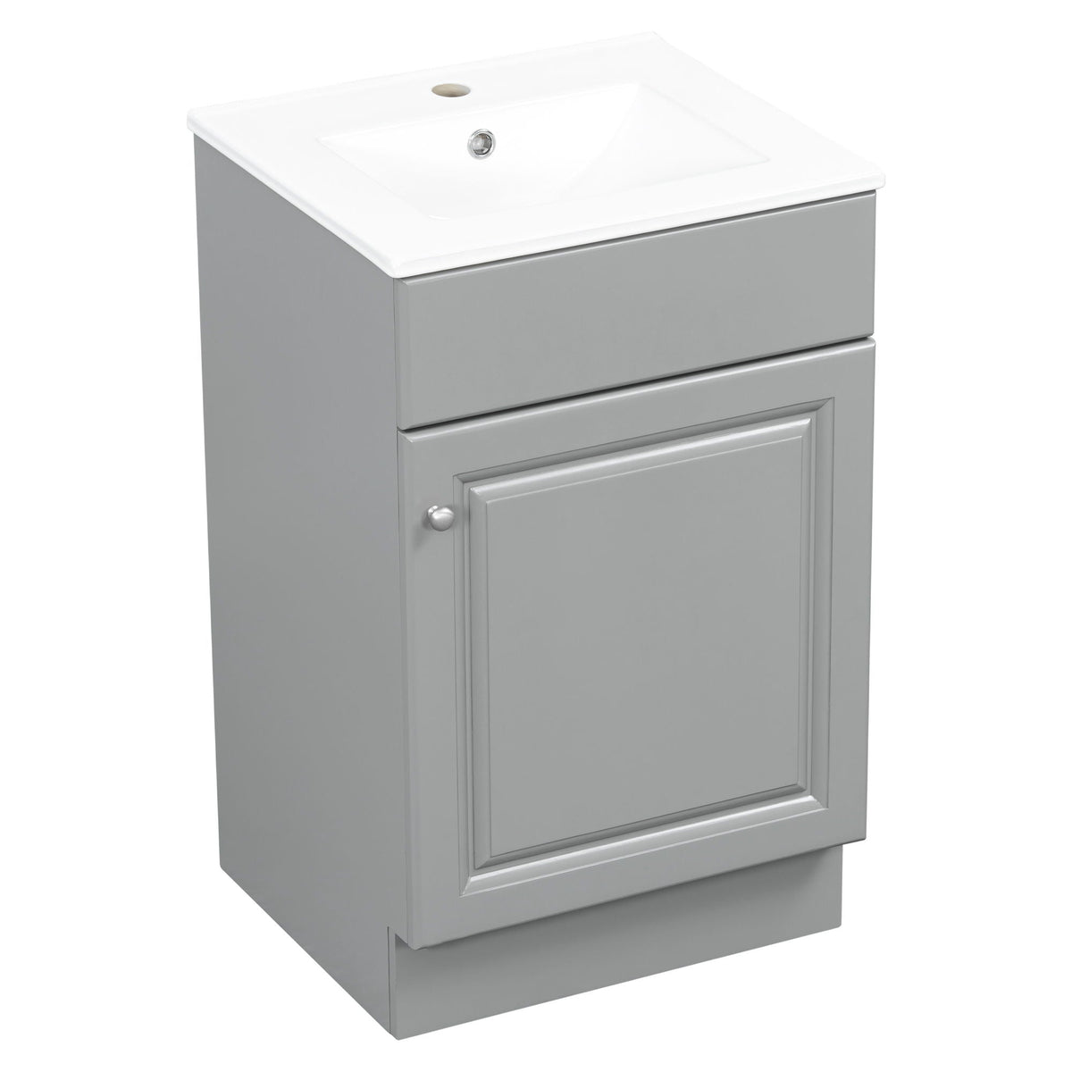 Bathroom Vanity with Sink and Adjustable Shelf - Multiple Colors