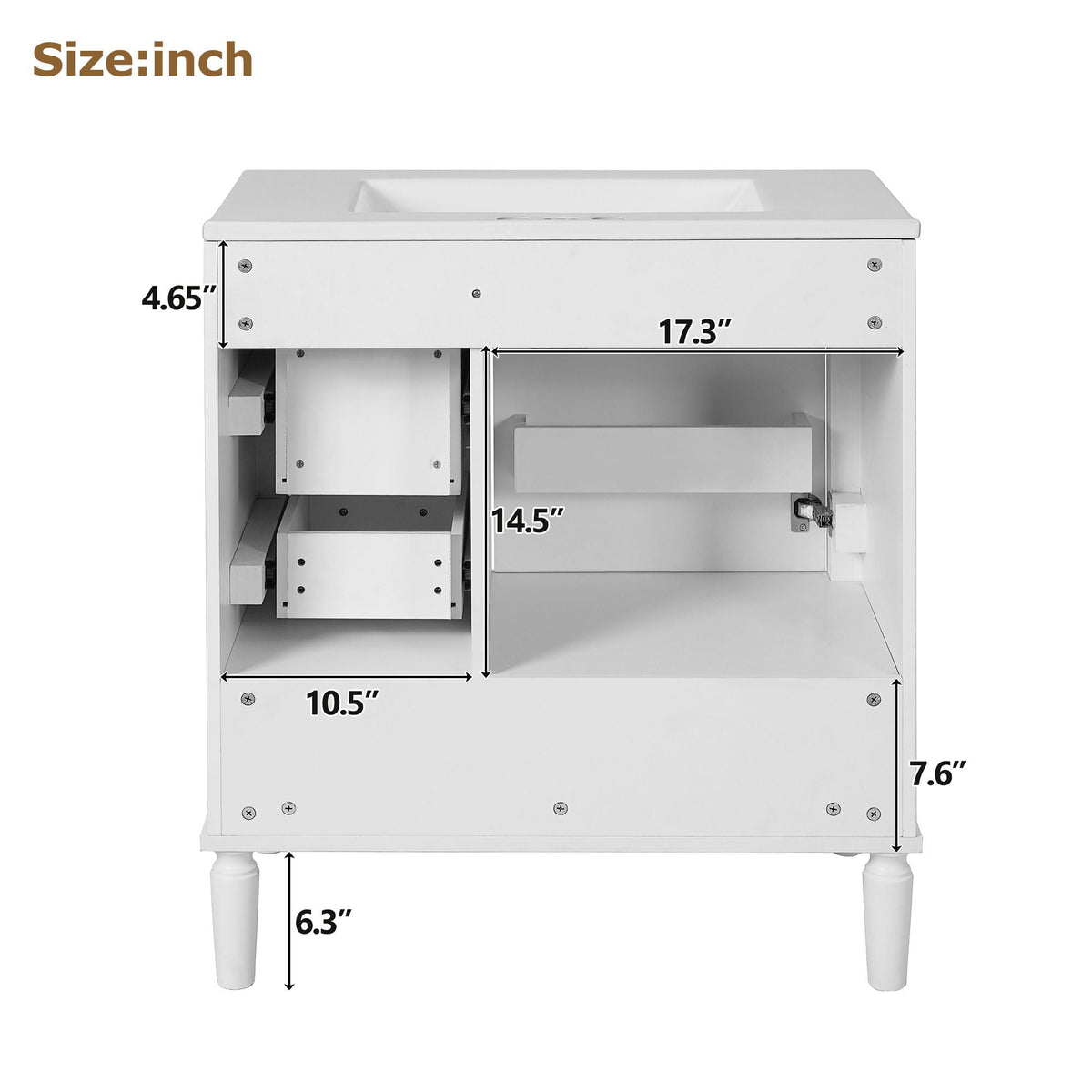 Traditional Bathroom Vanity Set with Soft Close Doors - Multiple Colors