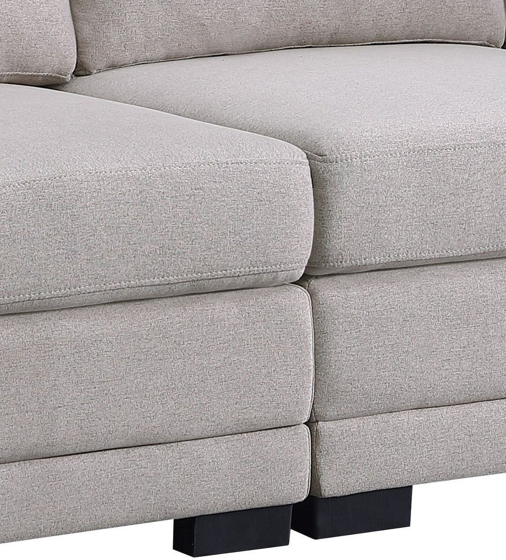 Light Gray Loveseat with Removable Cushions - Kristin