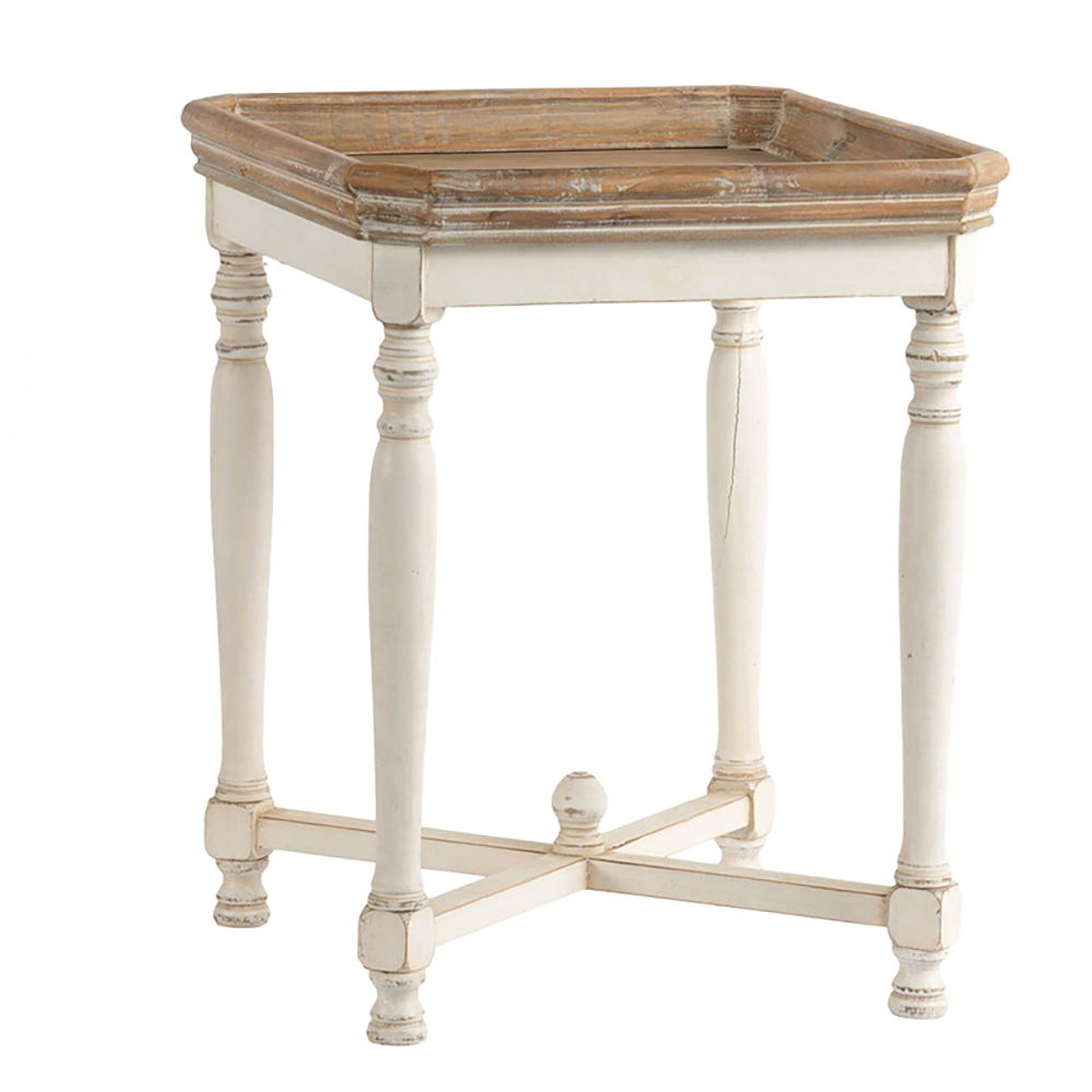 Narrow Alcott Side Table with Durable Fir Wood Construction - Light Brown