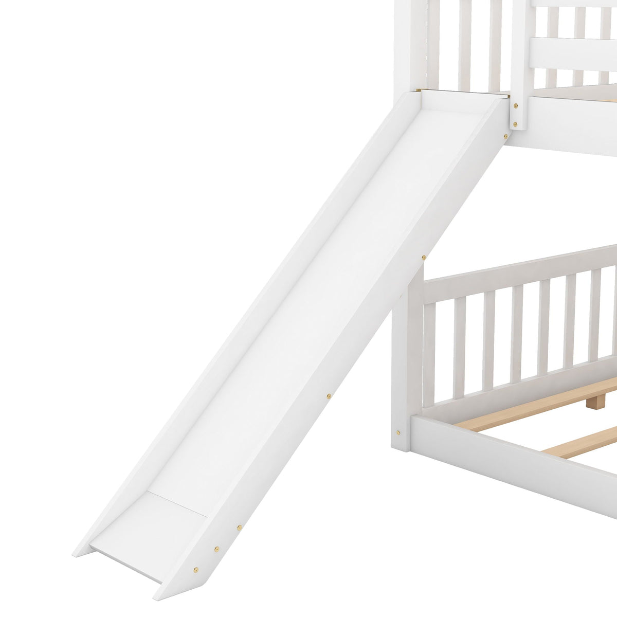Bunk Bed with Convertible Slide and Ladder - White or Dark Gray