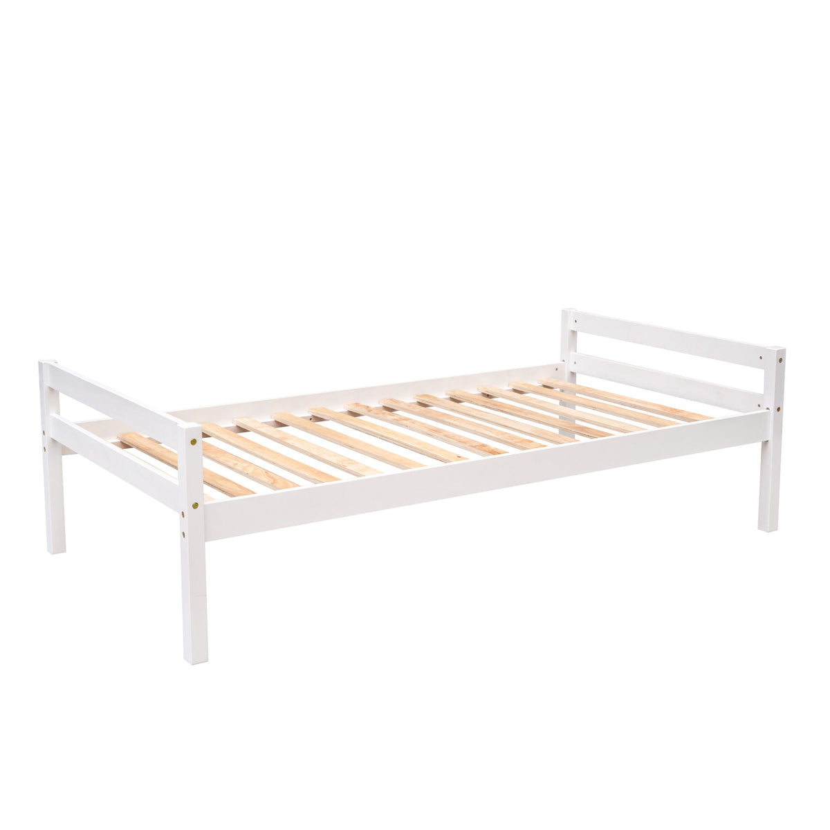 Storage Loft Bed with Stand Alone Bed and Desk - Twin Size