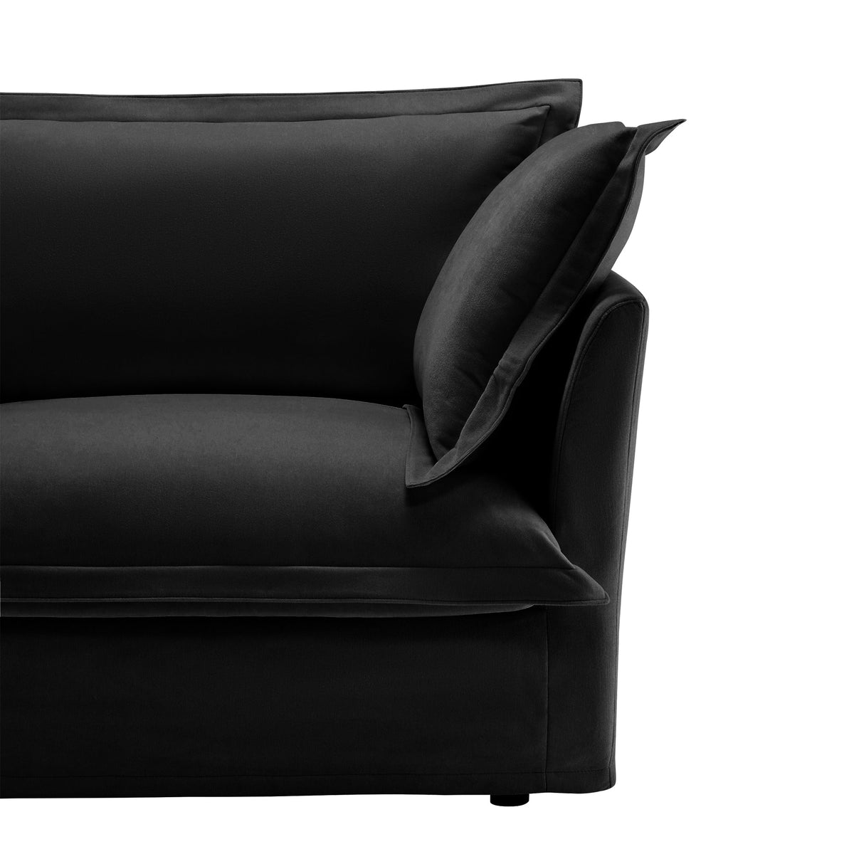 Luxurious Chenille Ottoman with Removable Covers - Black, Green, or Cream