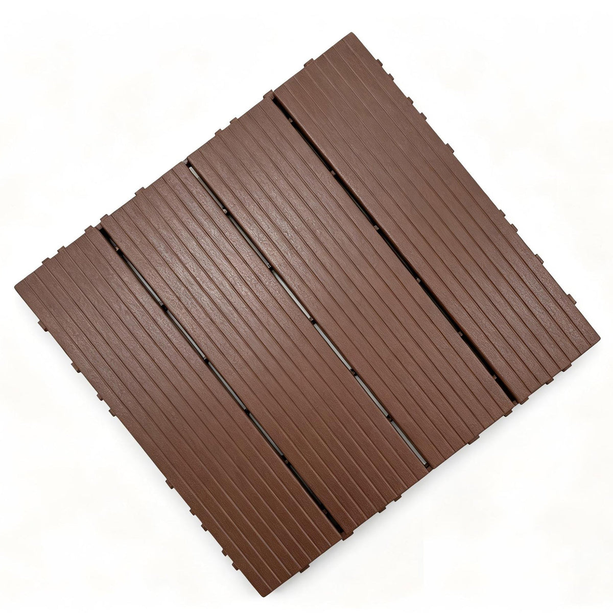 Plastic Interlocking Deck Tiles with Waterproof & Non-Slip Surface - 44 Pack