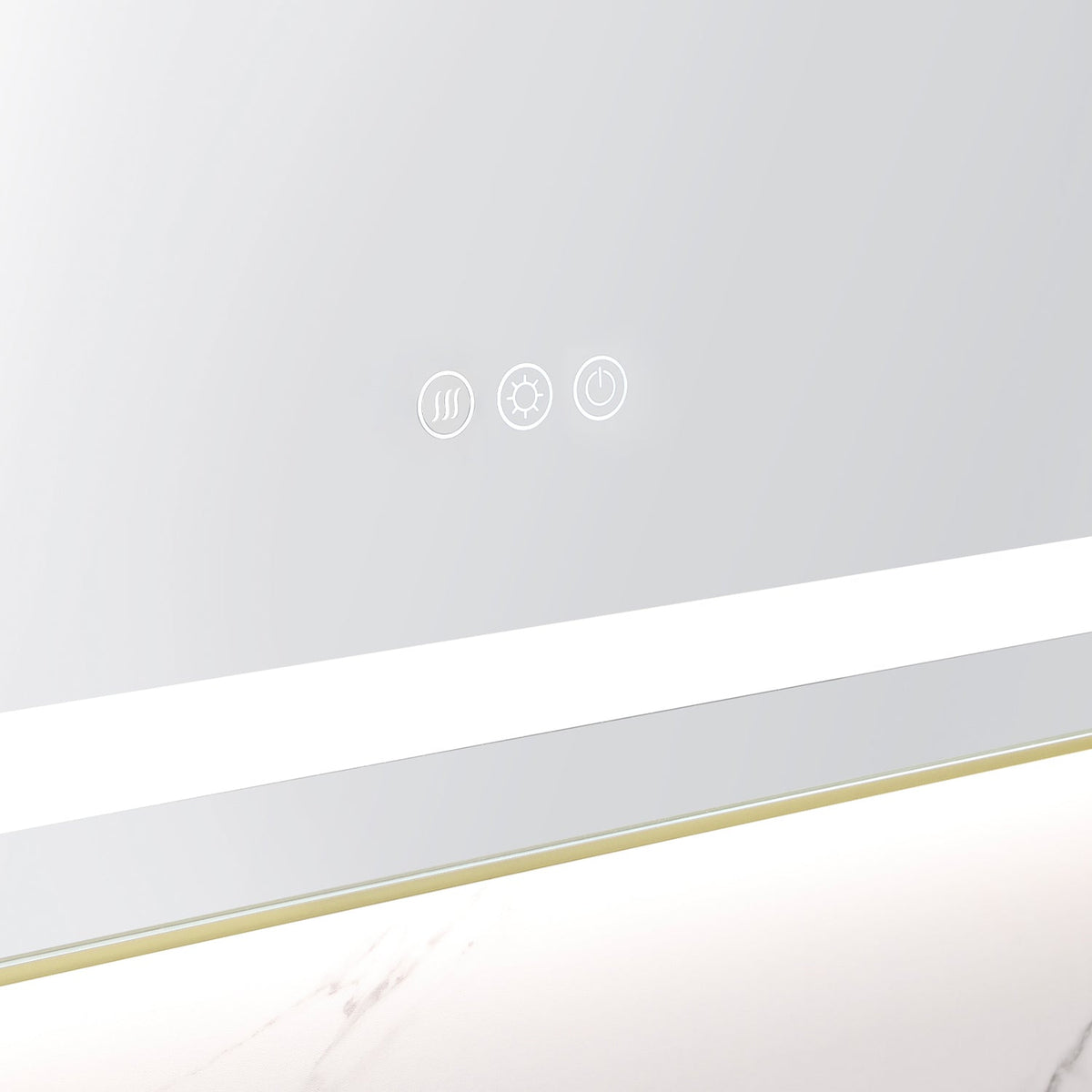 48" x 30" LED Bathroom Mirror with Front and Backlight - Aluminum