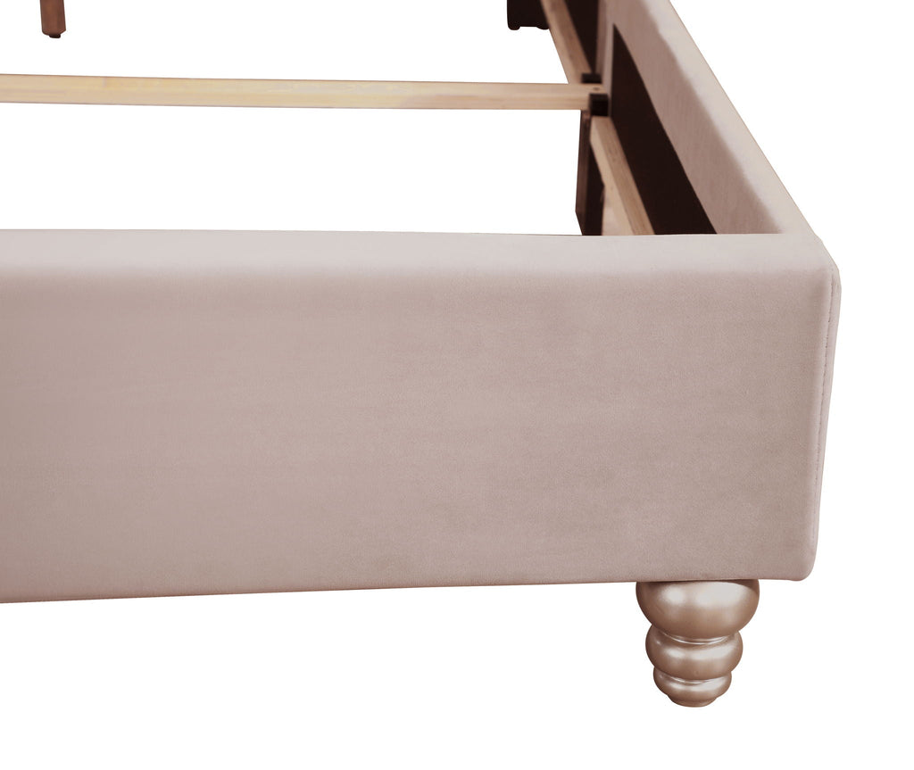 Transitional Upholstered Bed with Jewel Tufting – Multiple Colors