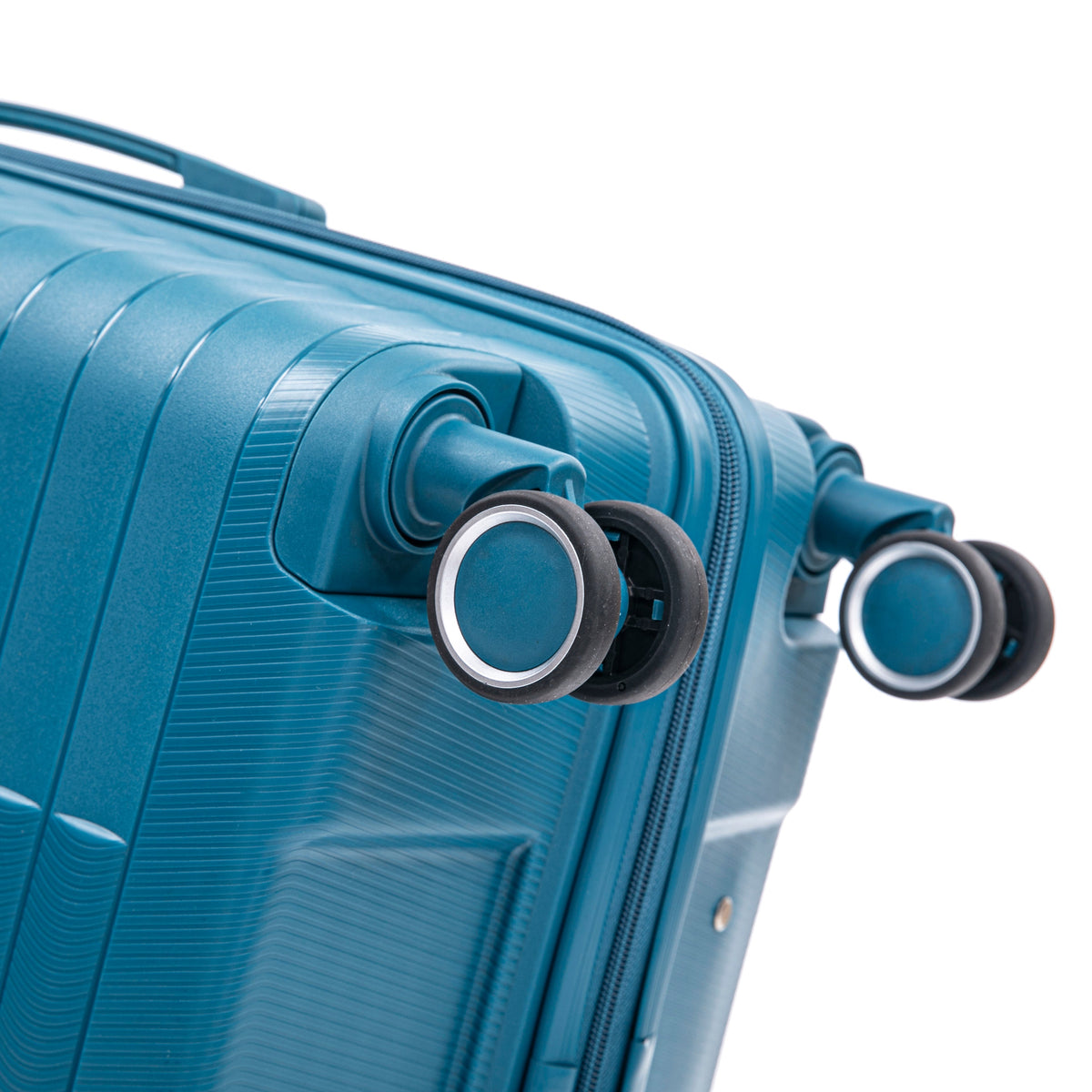 4-Piece Hard Case Luggage Set with Spinner Wheels and Cosmetic Case - Blue