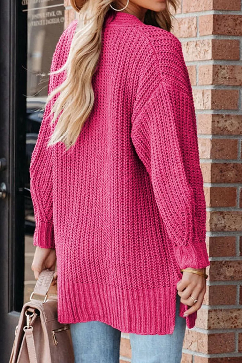 Chunky Knit Button-Down Cardigan