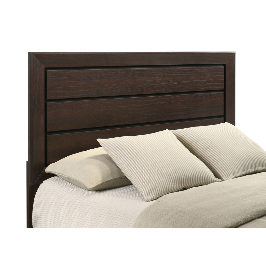 Dark Brown Storage Bed with Side Drawers - Modern Engineered Wood