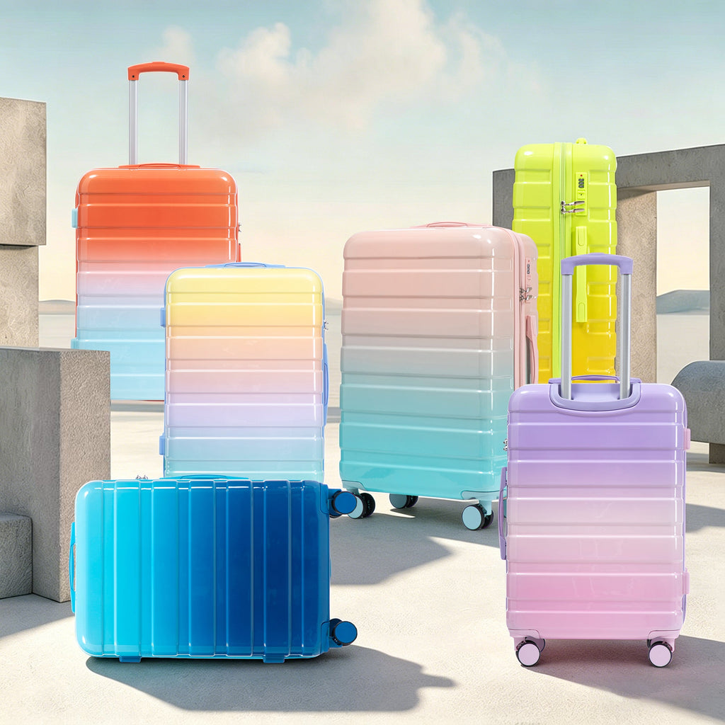 PC Spinner Wheel Luggage Set with Spinner Wheels - Gradient Color