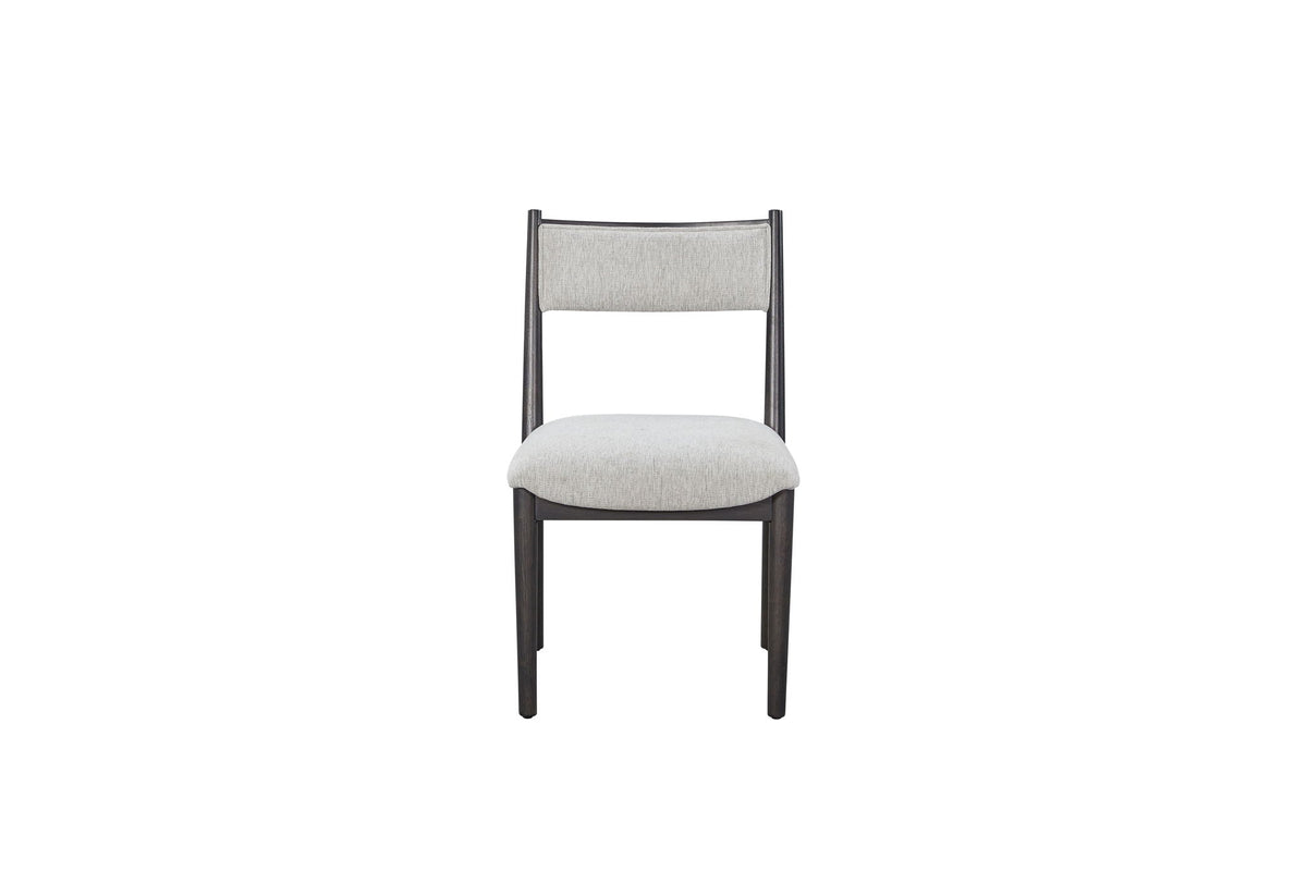 Upholstered Crescent Dining Chairs with Comfortable Upholstery - Peppercorn