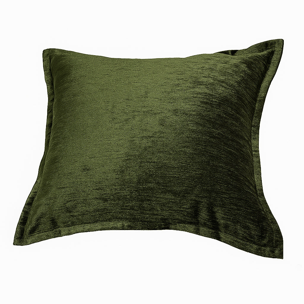 Velvet Throw Pillow with Supportive Fill - Deep Forest Green