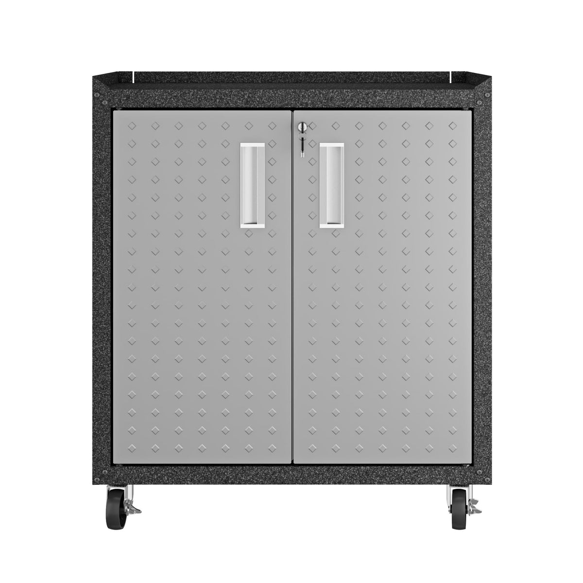 Rolling Garage Cabinet with Lockable Door and Adjustable Shelf - Multiple Colors