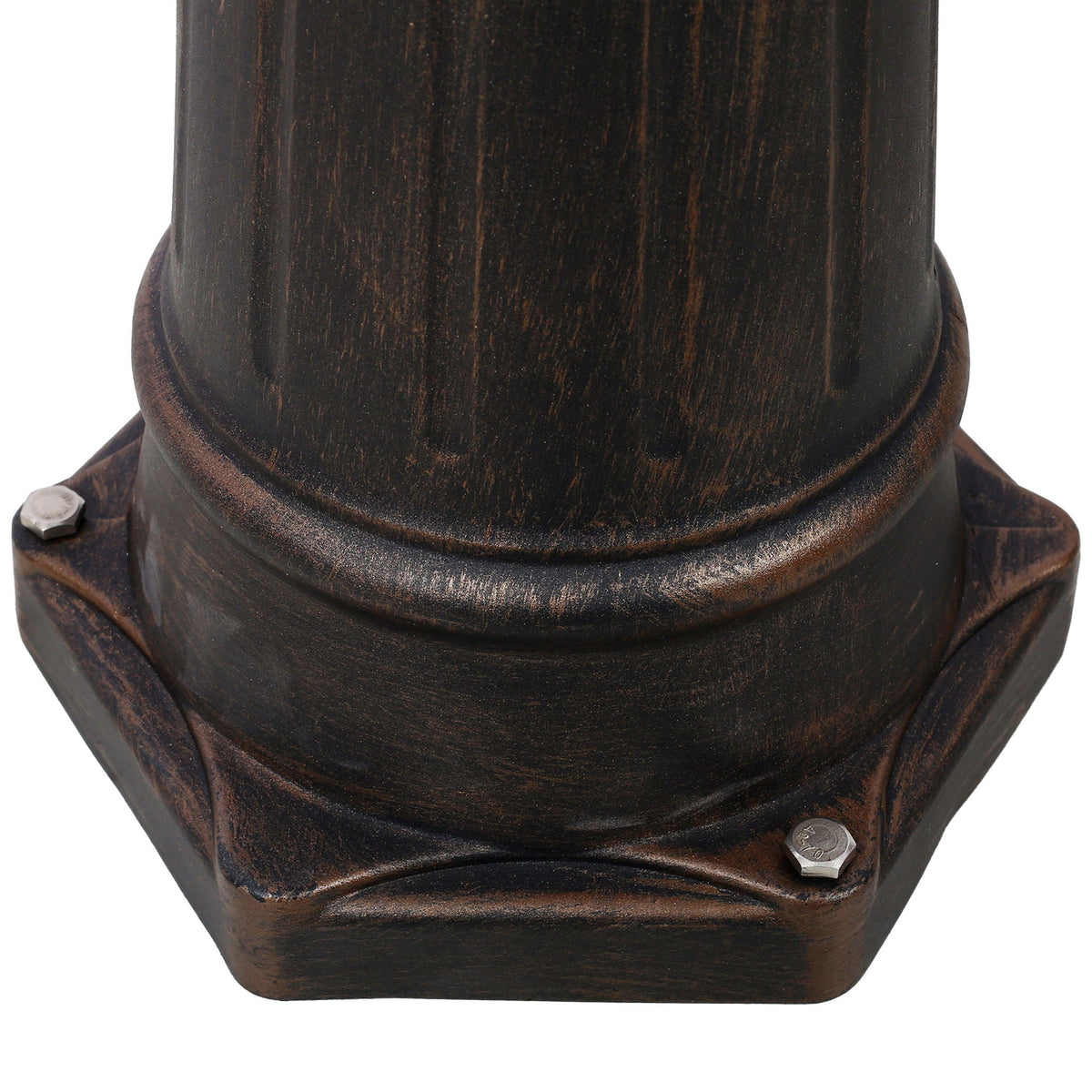 Heavy Duty Cast Aluminum Mailbox with Solar Light - Brown