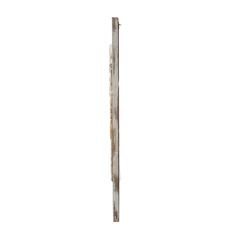 Feather Wing Wall Panels with Distressed Finish - Multicolor (Set of 2) Wall Art