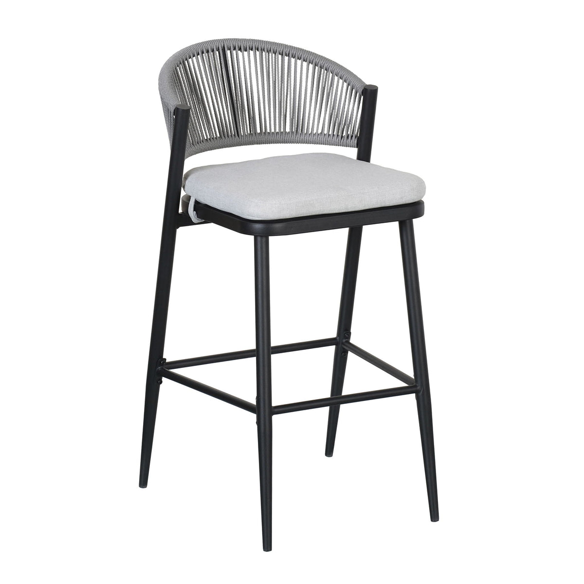 Outdoor Bar Height Metal Frame Counter Stools